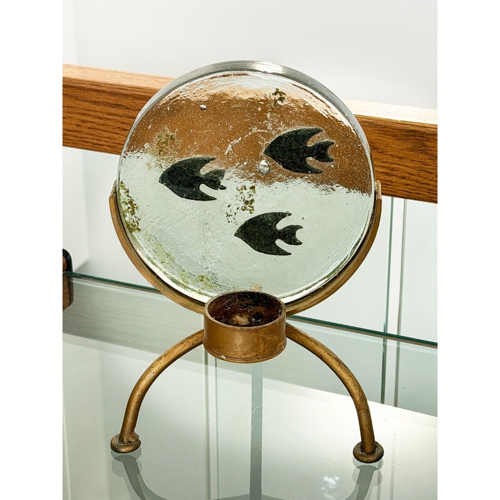 Vintage Angel Fish Tea Light Holder Ocean Nautical Décor Beach Tropical 8.875" T - Picture 2 of 7